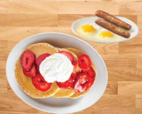 Fresh Strawberry Buttermilk Pancakes Combo