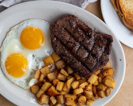 Sirloin Steak and Eggs*