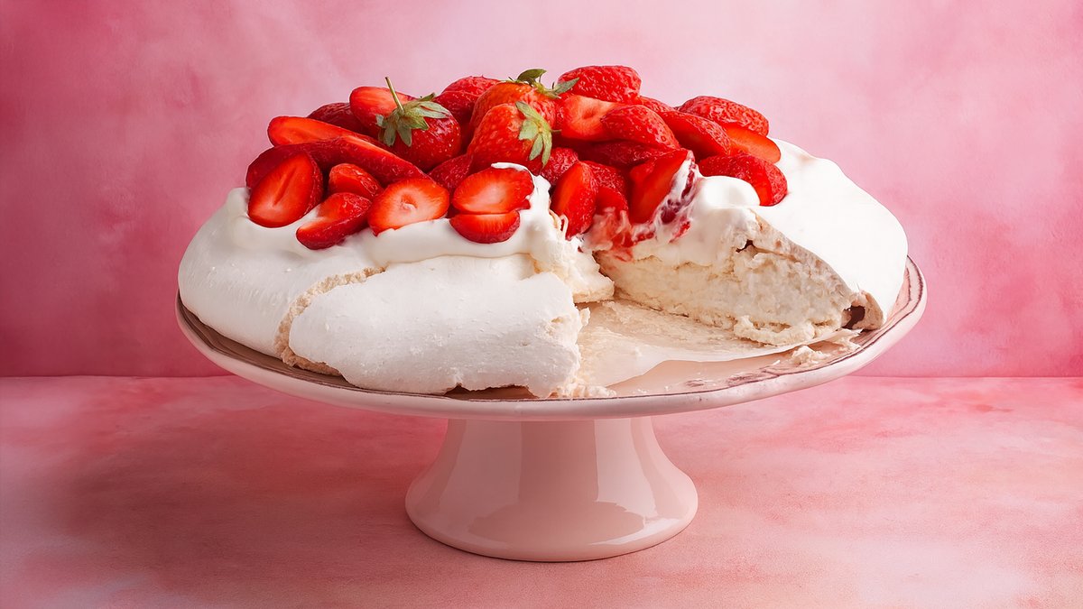Fabulosul tort Pavlova - cu mousse de ciocolata alba si fructe