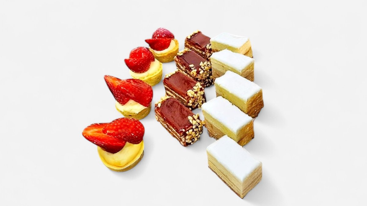 Pachet mini tarte + amandine + trio chocolate + dobos + krantz