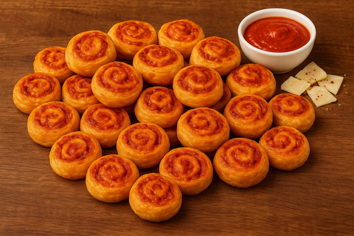 Platou cu mini melci cu pizza
