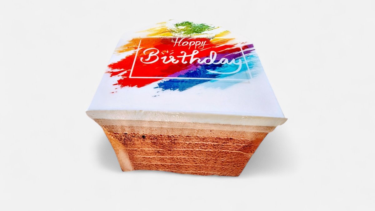 Tort cu poza Happy Birthday - Trio Mousse