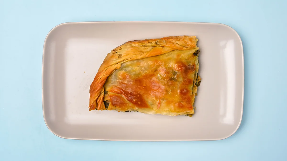 Pita mit Spinat und Käse