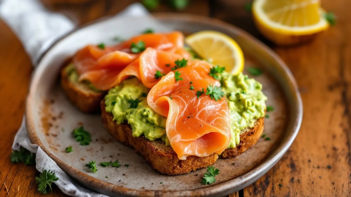 Cremă de avocado cu somon fume