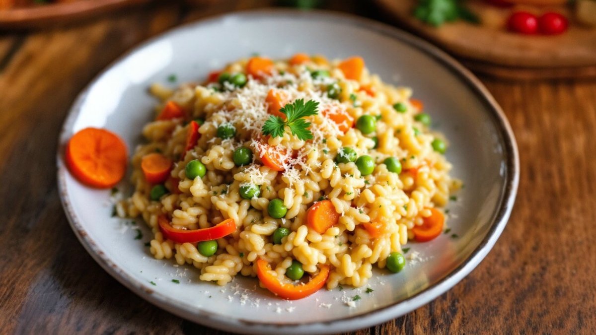 Risotto cu șofran și legume