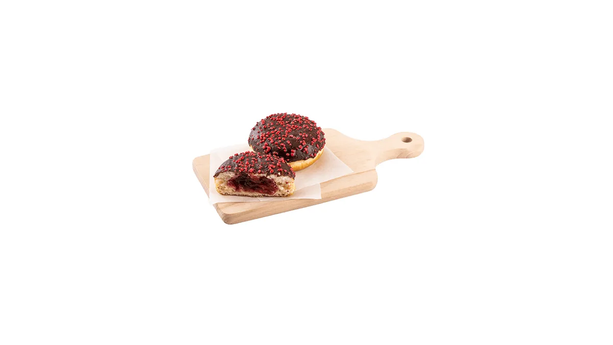Donut με γέμιση μαρμελάδα φρούτα του δάσους