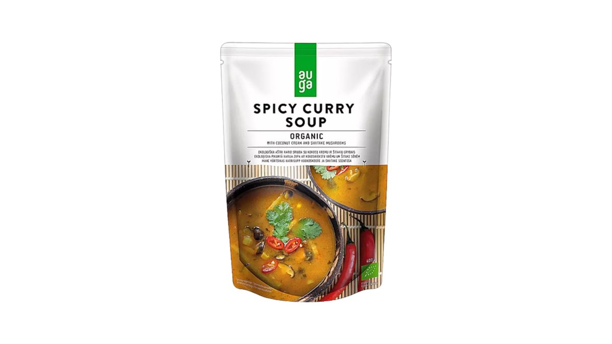 Auga Bio Vegán zacskós curry krémleves (400g)