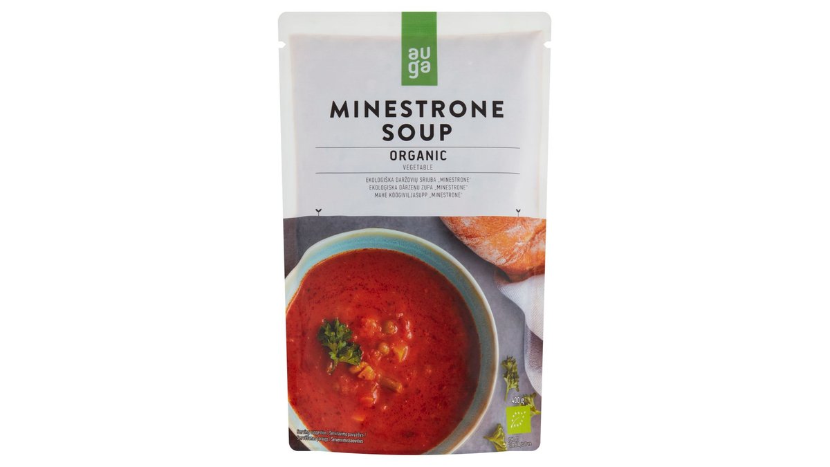 Auga Bio Vegán zacskós zöldséges minestrone leves (400g)
