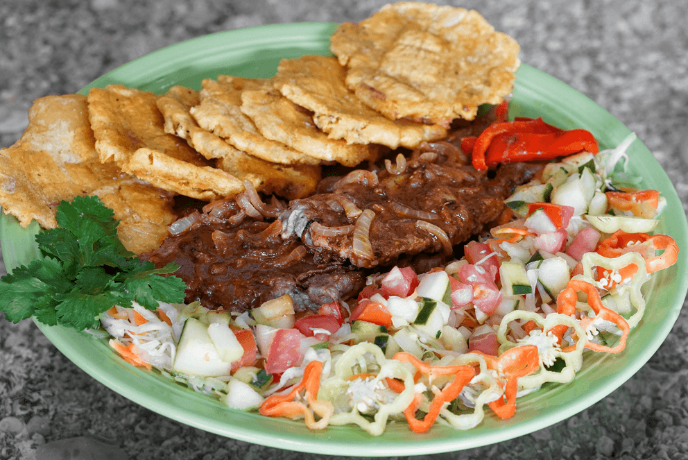 Beef Steak en Salsa Caribeña