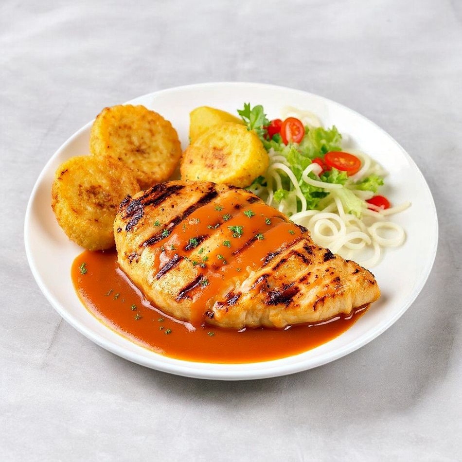 Pollo En Salsa Caribena
