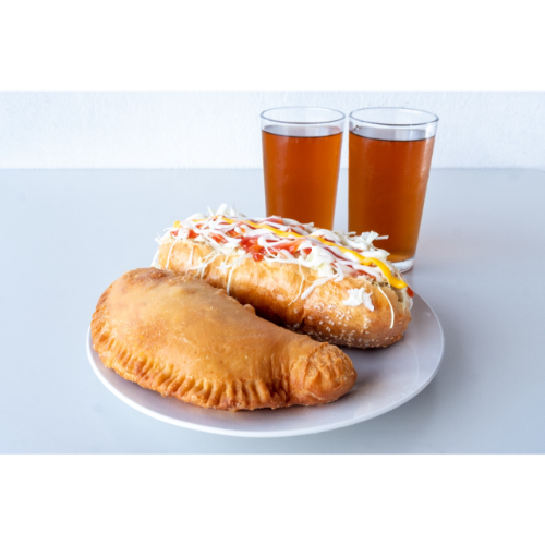 Combo1:hot Dog Jumbo Clasico+ Calzone+te