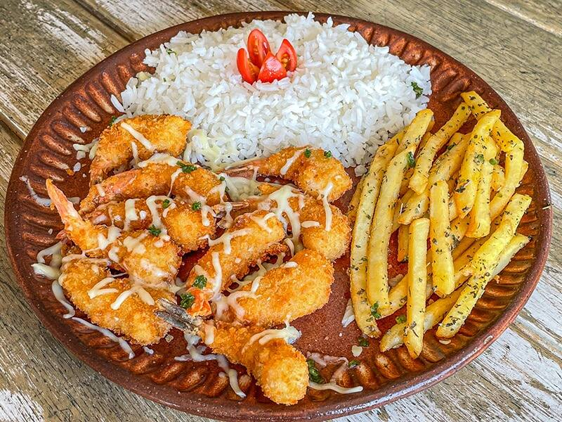 Camarão à Milanesa