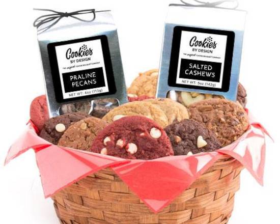 One Dozen Assorted Cookies (Basket) with One Set of Nuts