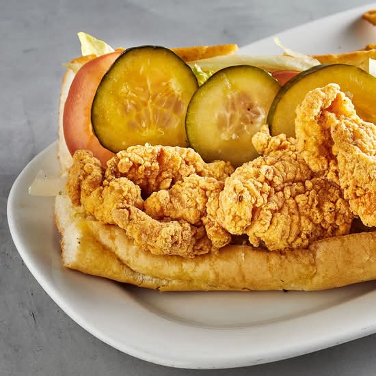 Half Catfish Po-Boy + Soup Or Side