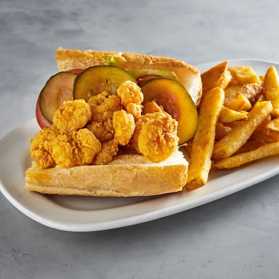 Half Shrimp Po-Boy + Soup Or Side