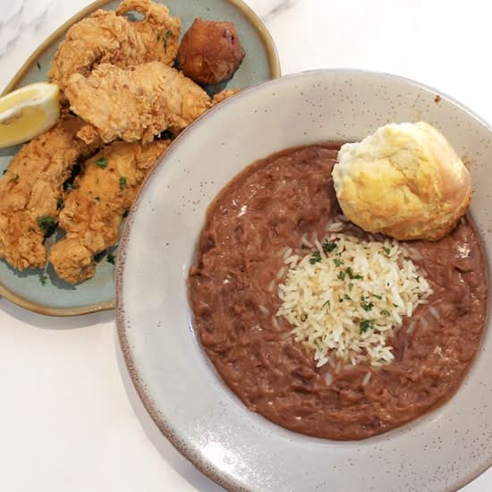 Red Beans and Rice - Fried Catfish Strips