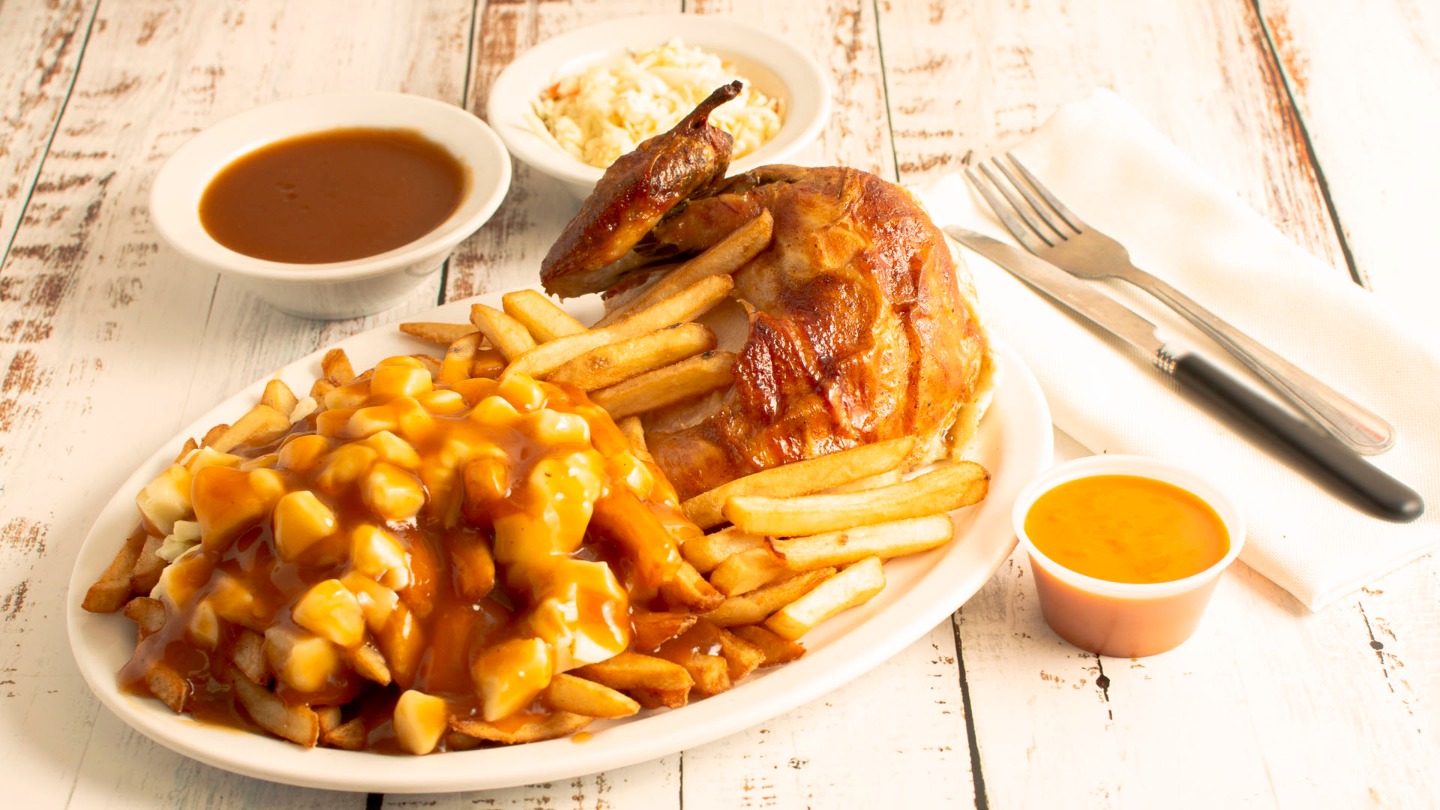 Chicken Leg with Poutine