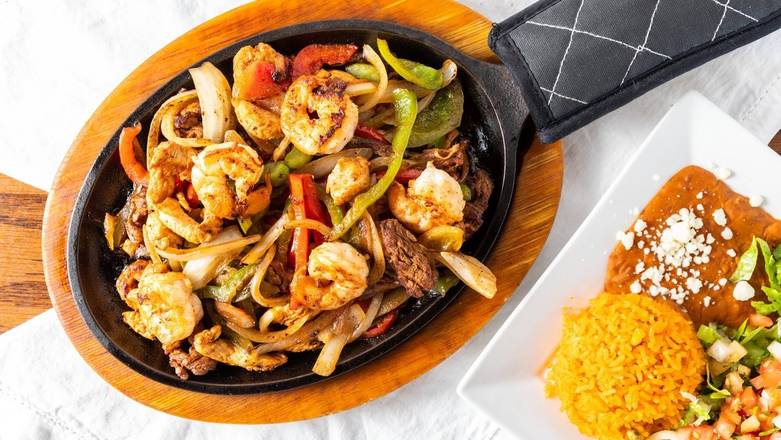 Steak, Chicken and Shrimp Fajita