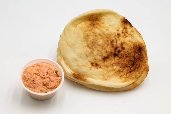 NEW!  Naan and Spicy Hummus