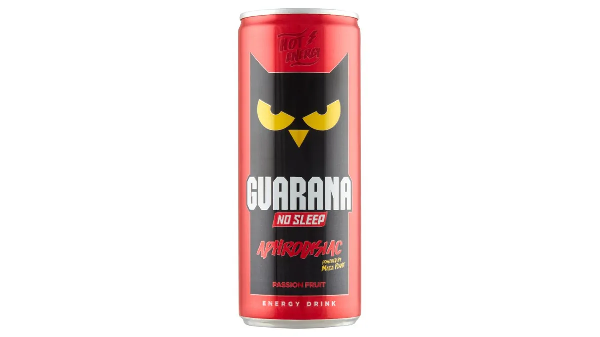 Guarana No Sleep Aphrodisiac passiógyümölcs ízű, szénsavas, alkoholmentes energiaital 250 ml