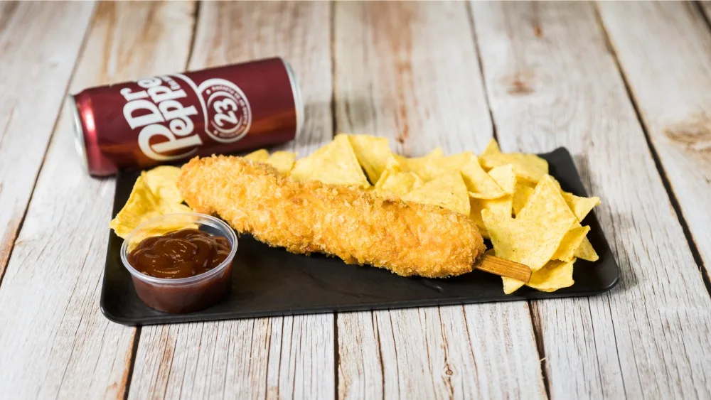 Sajtos corndog menü