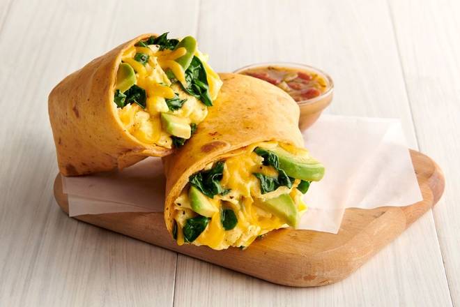 Avocado and Spinach Breakfast Wrap (V)