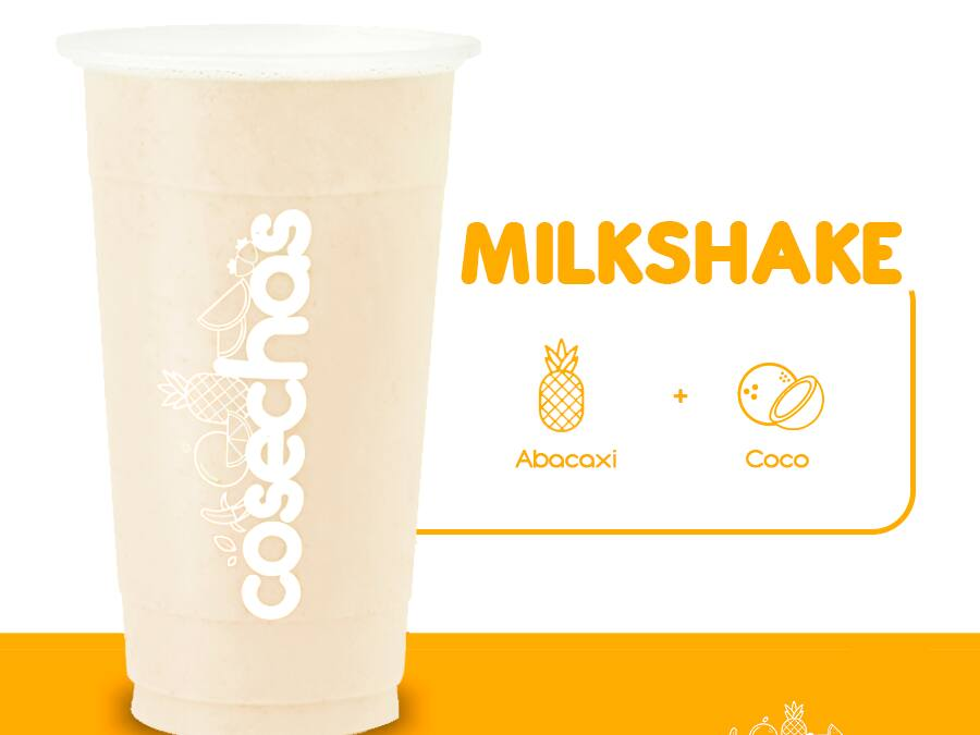 Milkshake de Baunilha, Abacaxi e Coco
