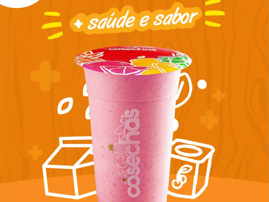 Vitamina com 2 Frutas e Leite