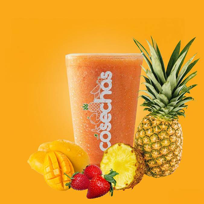 Batido Mango, Fresa y Piña Grande 3X2