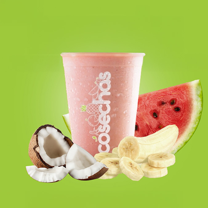 Milkshake de Sandía, Banano y Coco