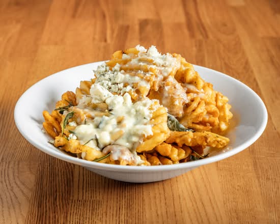 Waffle Potatoes with Gorgonzola