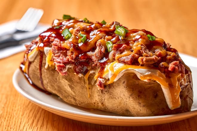 Colossal Brisket Stuffed Loaded Potato