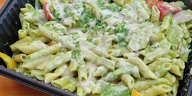 Penne w/ Vegetables in Basil Cream Sauce