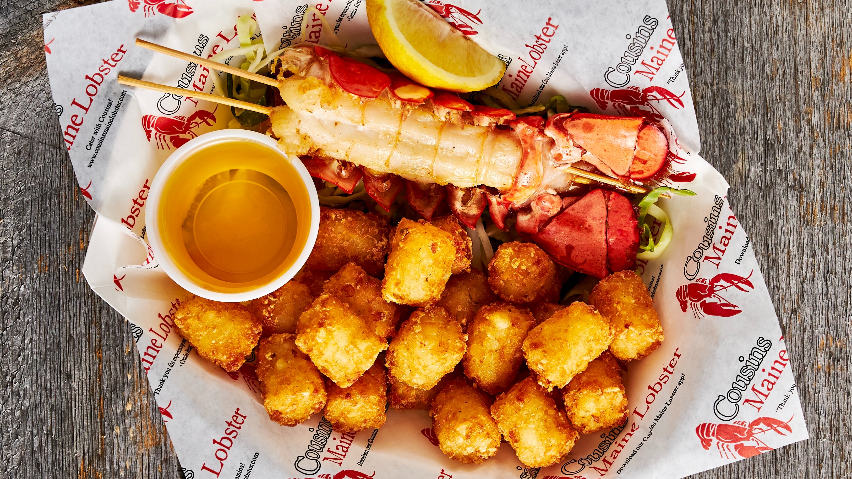 Lobster Tail and Tots