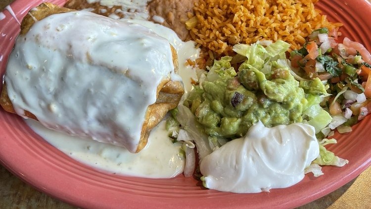 6. One Enchilada, One Chile Relleno, Rice and Beans