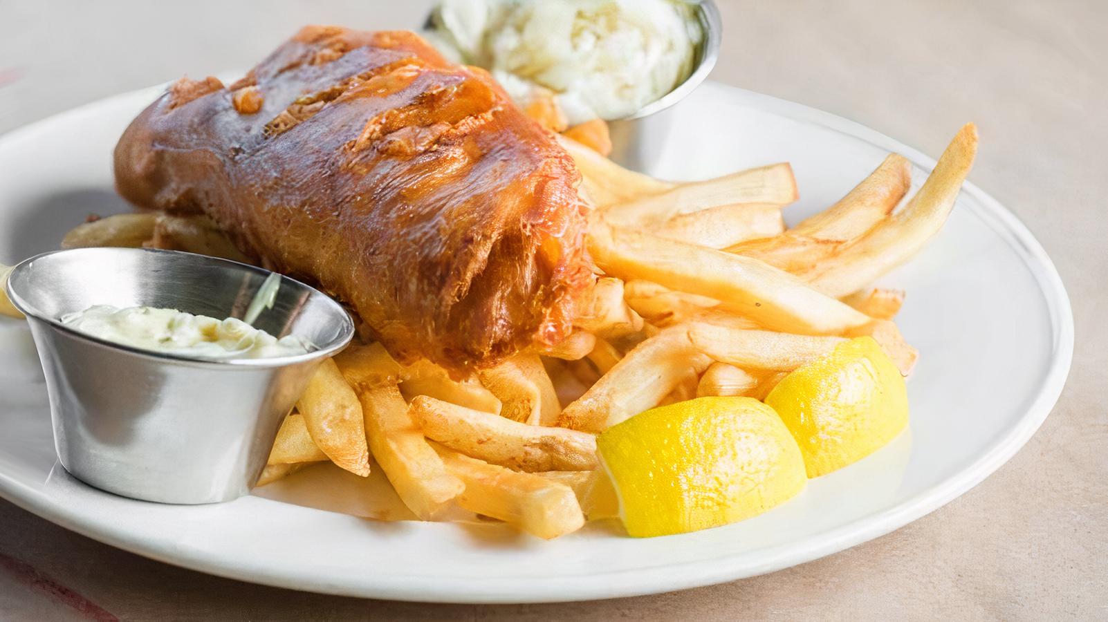 1 pc Beer-Battered Fish and Chips