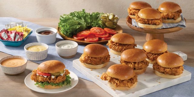 Build Your Own Fried Saucy Chicken Sandwich Bar