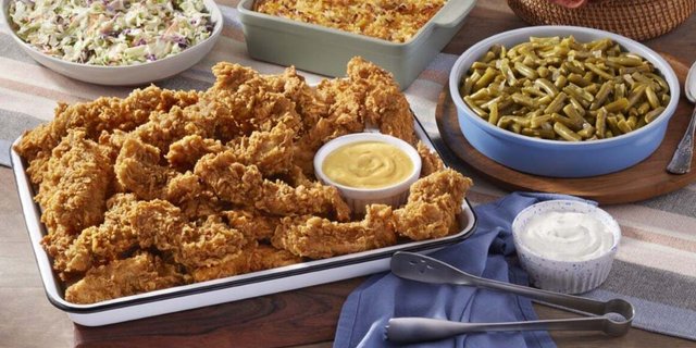 Crispy Tender Dippers Buffet w/ Three Sides