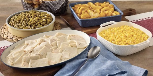 Homemade Chicken and Dumplins Buffet w/ Three Sides