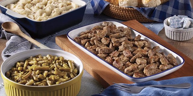 Sirloin Steak Tips Buffet w/ Two Sides