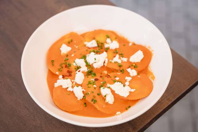 PUMPKIN and MOZZARELLA RAVIOLI