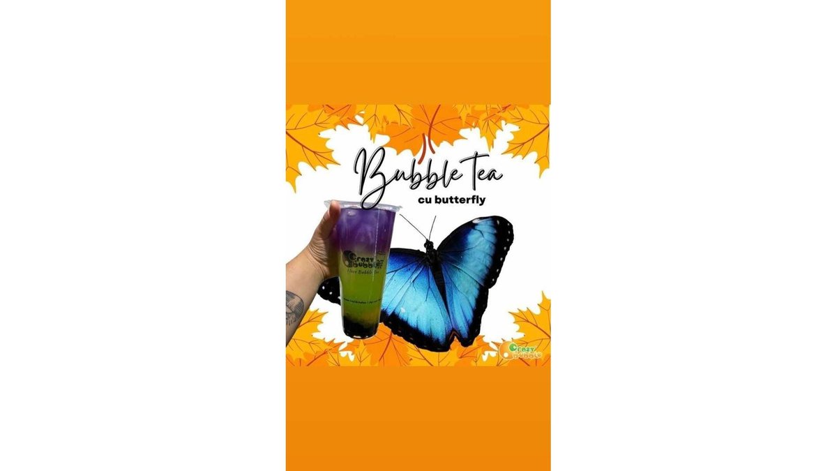 Bubble tea butterfly