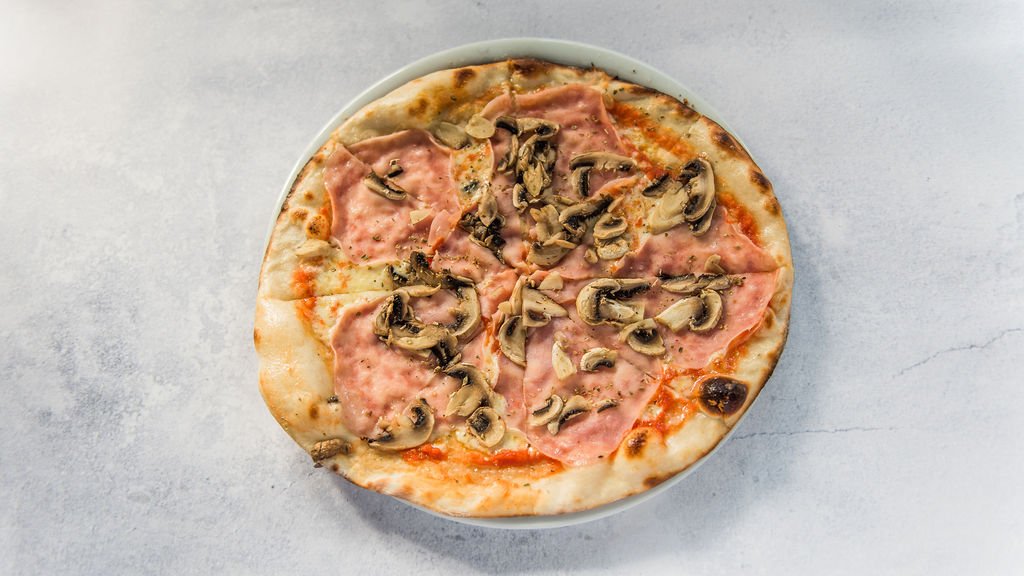 Pizza Prosciutto e Funghi single