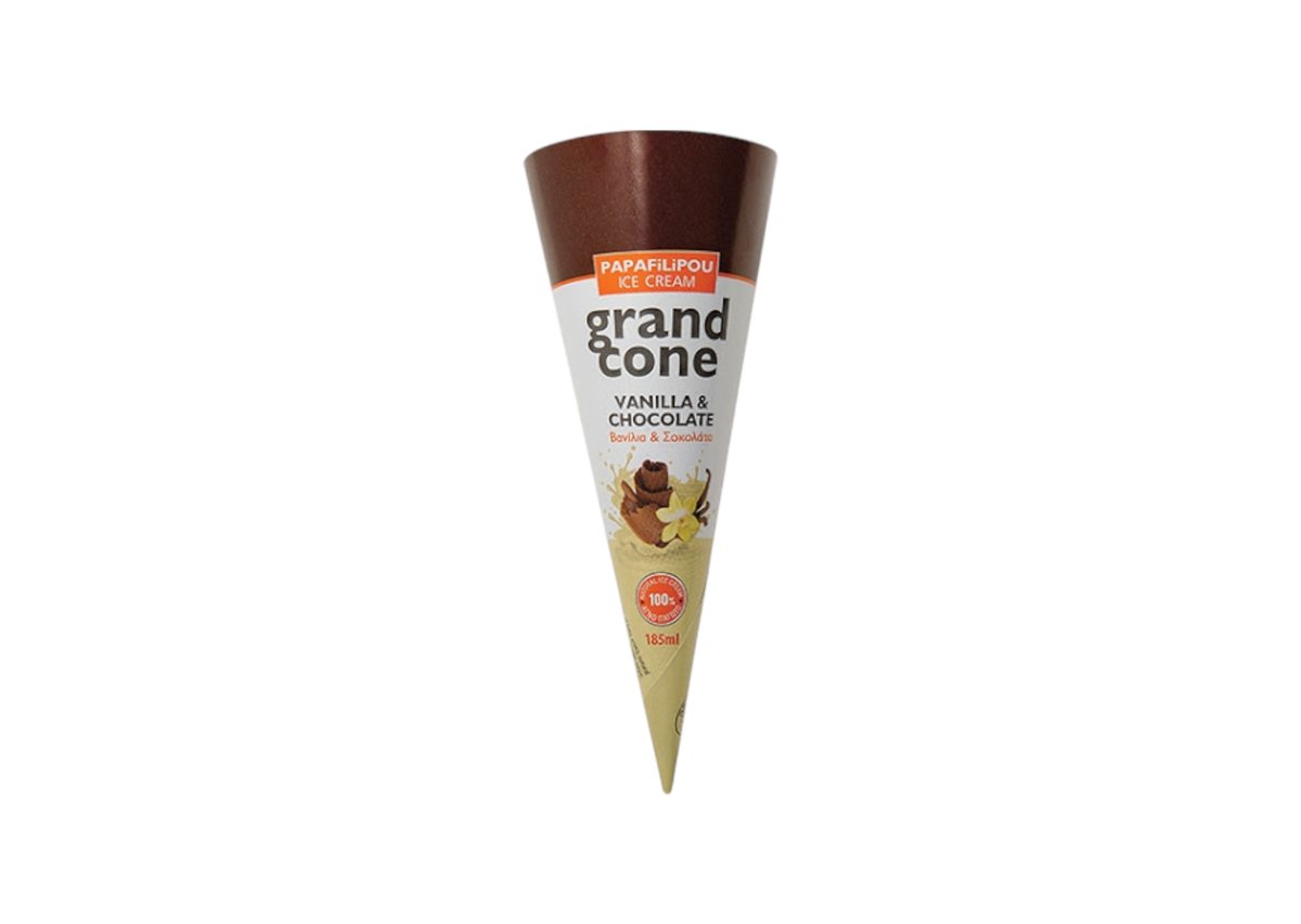 Cone Vanilla and Chocolate Ice Cream