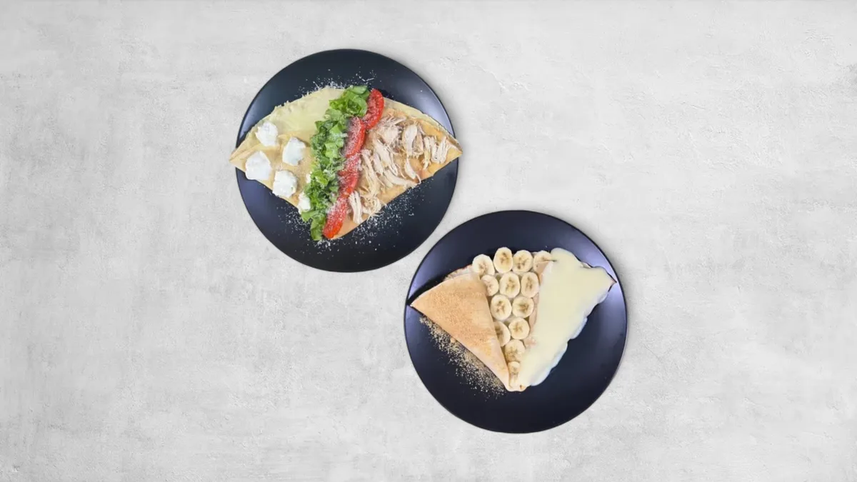 Chicken Parmigiana Crepe and Lidia Crepe