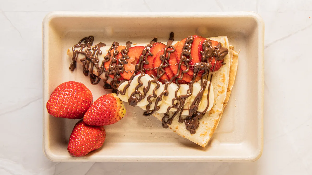 crepe jorbær, Banan, Nutella