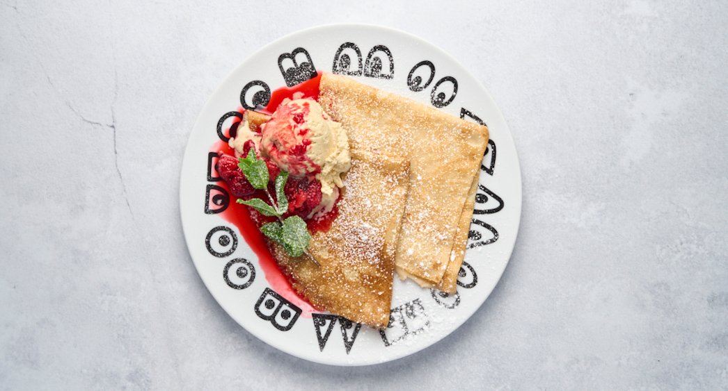 Crepes - Varma Hallon and Glass