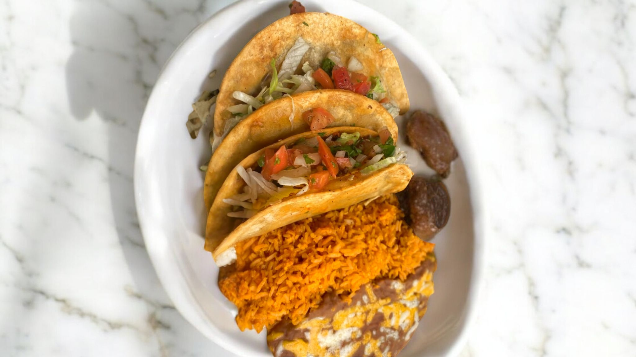 3 Shredded Beef Crispy Tacos