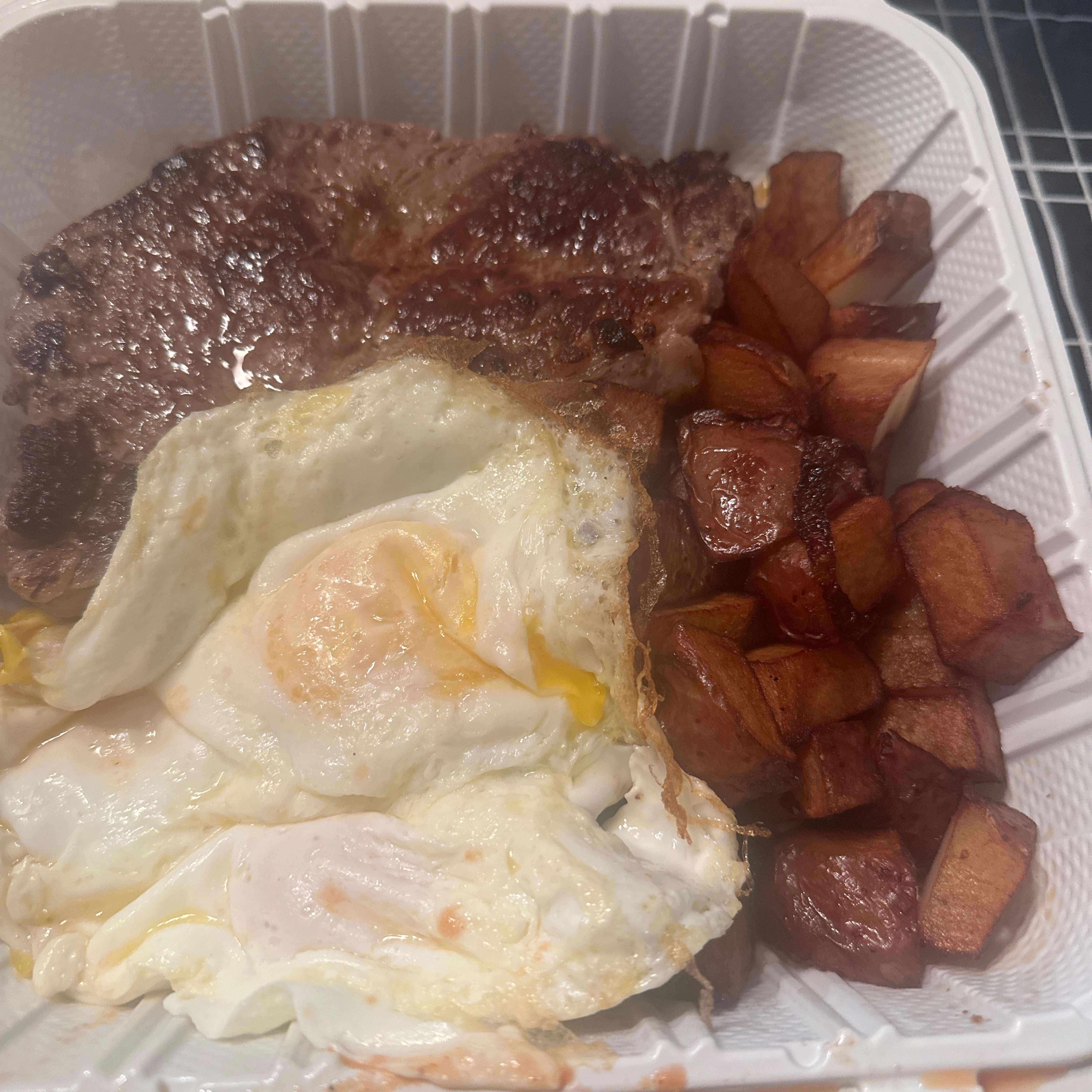New York Steak and 3 Eggs