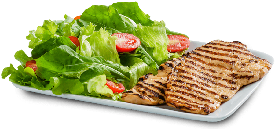 Mix de Folhas Verdes com Filé de Frango